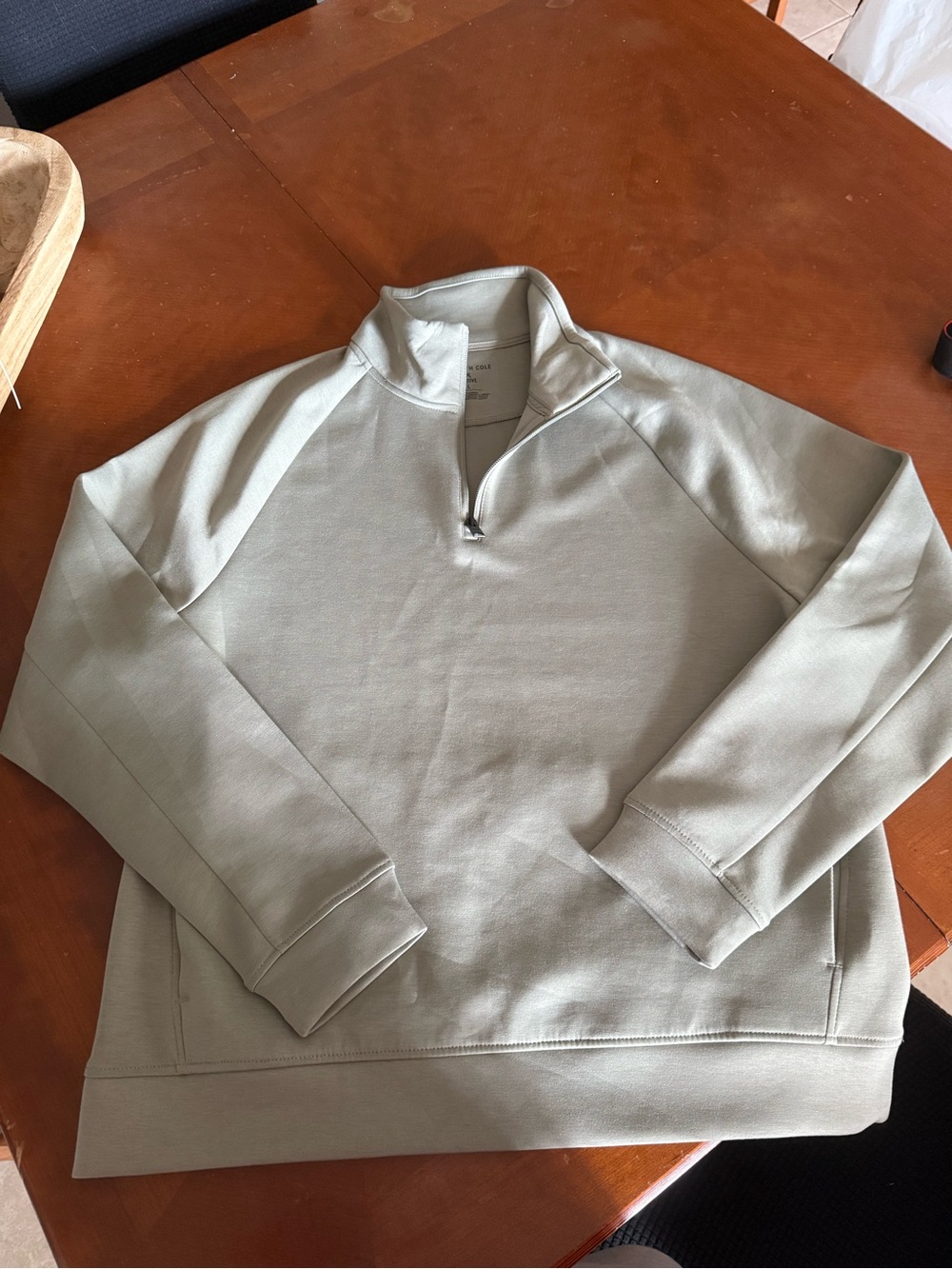 Kenneth Cole Active Men's Quarter Zip Pullover in Grey/Green